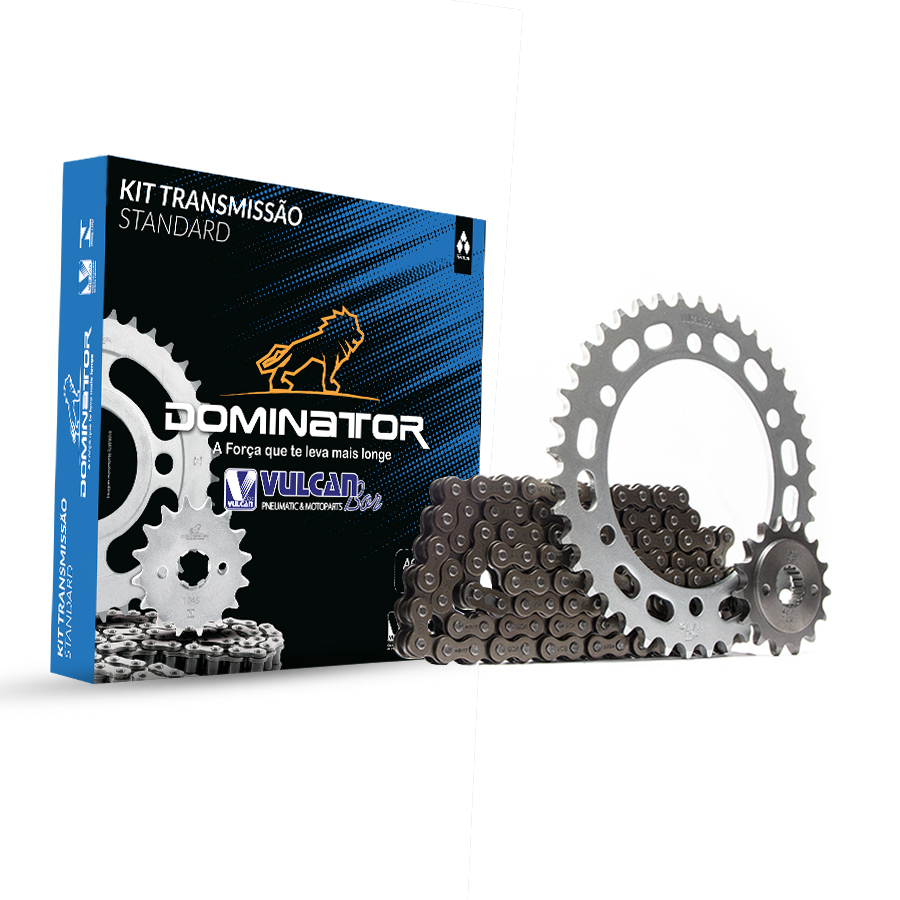 Kit trans. standard temp. compl. p/ moto yamaha ys 250 fazer 06/... (45t+15t-428h+132l)